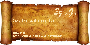 Szele Gabriella névjegykártya